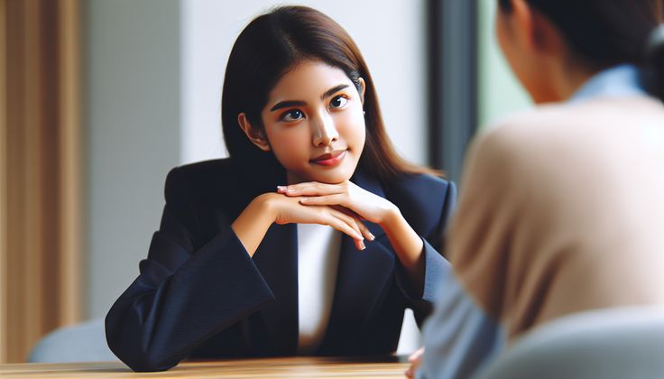 Sales professional using active listening techniques